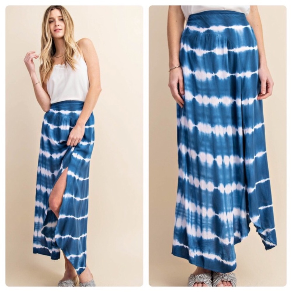 Blue Tie Dye Skirt